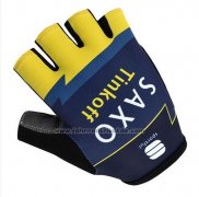 2014 Saxo Bank Handschuhe Radfahren Gelb