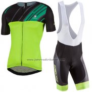 2017 Fahrradbekleidung Nalini Roma Shwarz und Grun Trikot Kurzarm und Tragerhose