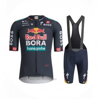 2024 Fahrradbekleidung Bora-Hansgrone Blau Trikot Kurzarm Und Tragerhose