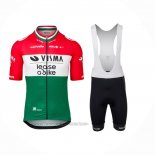 2024 Fahrradbekleidung Jumbo Visma Rot Wei Grun Trikot Kurzarm Und Tragerhose