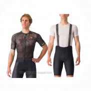 2024 Fahrradbekleidung Castelli Shwarz Trikot Kurzarm Und Tragerhose