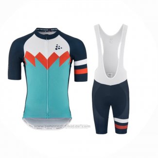 2024 Fahrradbekleidung Craft Hellblau Trikot Kurzarm Und Tragerhose