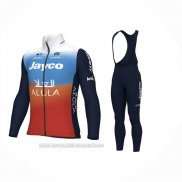 2024 Fahrradbekleidung Jayco AlUla Blau Orange Trikot Langarm Und Tragerhose