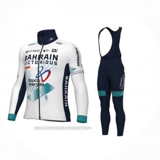 2024 Fahrradbekleidung Bahrain Victorious Wei Trikot Langarm Und Tragerhose