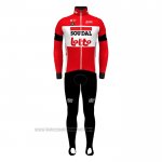 2022 Fahrradbekleidung Lotto Soudal Rot Trikot Langarm und Tragerhose 2022 Fahrradbekleidung Lotto Soudal Rot Trikot Langarm und Tragerhose
