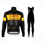 2024 Fahrradbekleidung Lotto-Kern Haus Shwarz Gelb Trikot Langarm Und Tragerhose