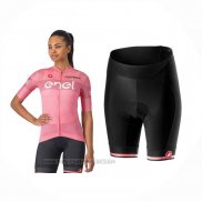 2024 Fahrradbekleidung Frau Giro d'Italia Rosa Trikot Kurzarm Und Tragerhose