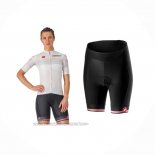 2024 Fahrradbekleidung Frau Giro d'Italia Wei Trikot Kurzarm Und Tragerhose