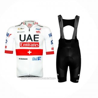 2024 Fahrradbekleidung UAE Rot Wei Trikot Kurzarm Und Tragerhose