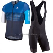 2017 Fahrradbekleidung Nalini Velodromo Blau Trikot Kurzarm und Tragerhose