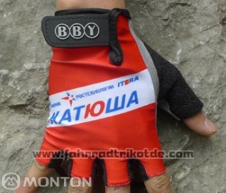 2011 Katusha Handschuhe Radfahren Rot