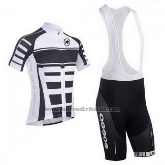 2013 Fahrradbekleidung Assos Wei und Shwarz Trikot Kurzarm und Tragerhose