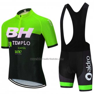 2020 Fahrradbekleidung BH Templo Grun Wei Shwarz Trikot Kurzarm und Tragerhose