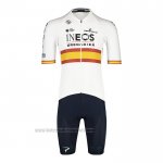 2022 Fahrradbekleidung Spanien Champion Ineos Wei Rot Trikot Kurzarm und Tragerhose 2022 Fahrradbekleidung Spanien Champion Ineos Wei Rot Trikot Kurzarm und Tragerhose