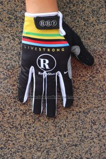 Livestrong Langfingerhandschuhe Radfahren Shwarz und Gelb