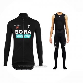 2022 Fahrradbekleidung Bora-Hansgrone Shwarz Trikot Langarm und Tragerhose